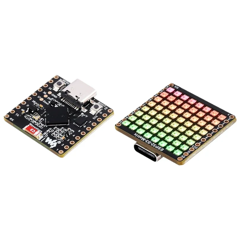 ESP32-S3 Matrix RGB-LED z WiFi Bluetooth QST Attitude Gyro Sensor QMI8658C dla Arduino Python — zdjęcie 2