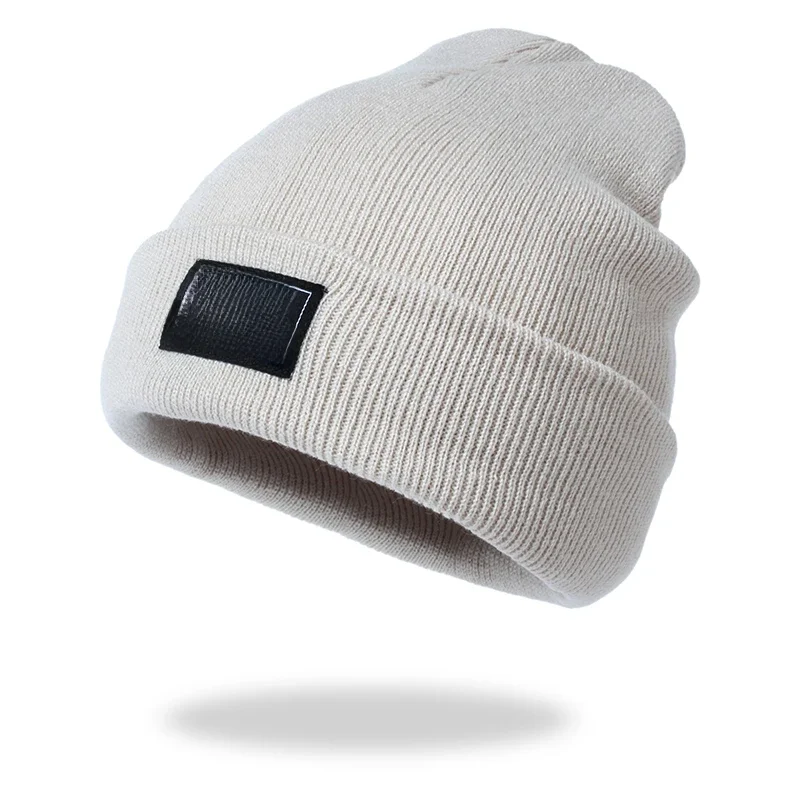 Nowa damska męska ciepła czapka beanie czapka chłopiec dziewczyna jesień zima mężczyzna dama dorywczo haftowana czapka dla kobiet mężczyzn — zdjęcie 2