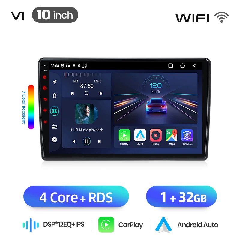 Junsun Android Autoradio GPS Voor VW Volkswagen Skoda Octavia Golf 5 6 Touran Passat B6 Polo Jetta 2 DIN CarPlay Multimedia Speler