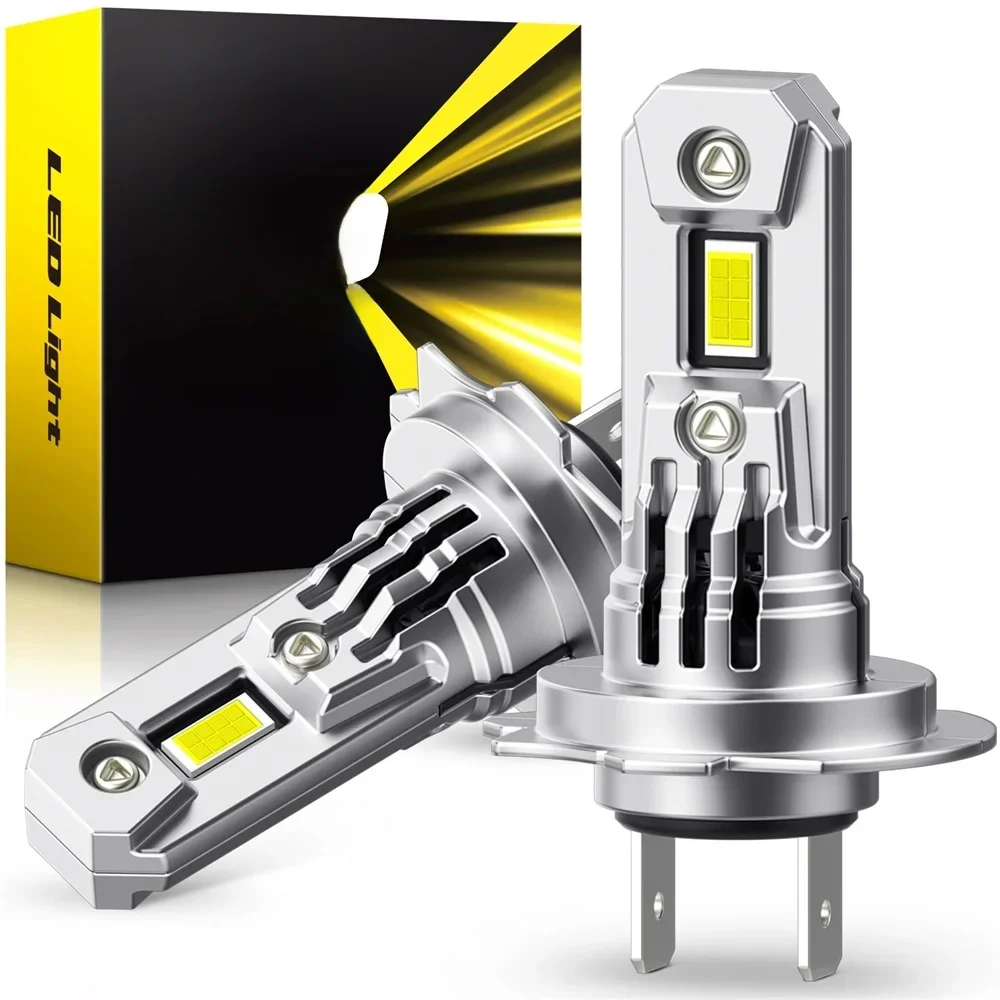 AUXITO 2szt Żarówka samochodowa H7 LED Mini Turbo LED High Low Beam 100W do reflektorów samochodowych Auto Head Lamp H7 12V 6500K White — zdjęcie 2