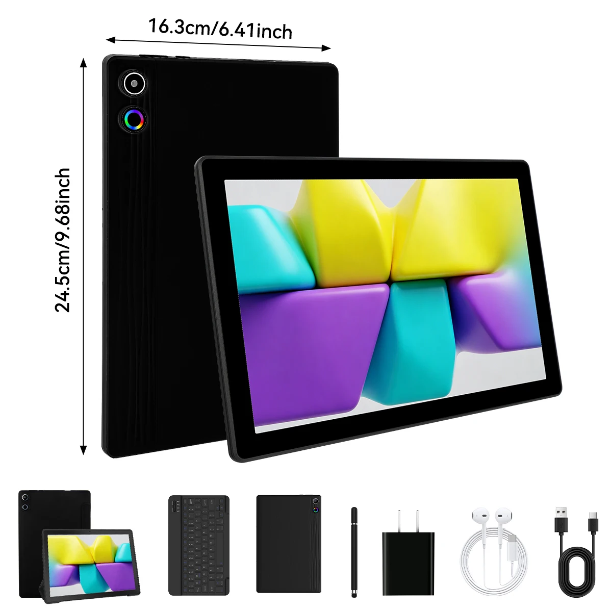 2026 Best New KB10L 10.1 Inch HD Tablet PC Android16Go 5Core A333 CPU 24GB(3GB+21GB Virtual RAM) 64GB ROM 6000mAh Widevine L1 WiFi6 Bluetooth5.4 Full Accessories Bundle