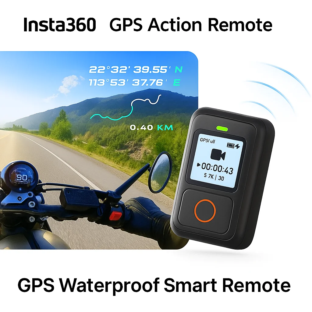 

Водонепроницаемый интеллектуальный пульт дистанционного управления Insta360 GPS, Bluetooth 5.0, водонепроницаемость 5 м, быстрое пробуждение и захват, совместимый с X5/Ace Pro 2/GO 3S/X4