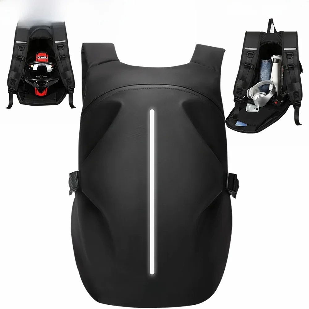 AliExpress HVLMHA New Classic Large Capacity Multifunctional Motorcycle Helmet Bag Waterproof Motorcycle Backpack Reflective Bicycle Travel Bag