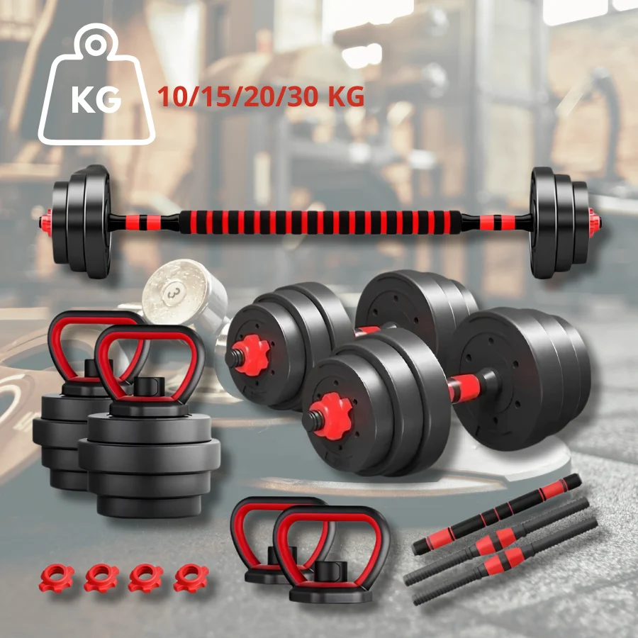 kit-home-gym-10kg-15kg-20kg-30kg-adjustable-dumbbells-includes-long-bar-and-safety-caps