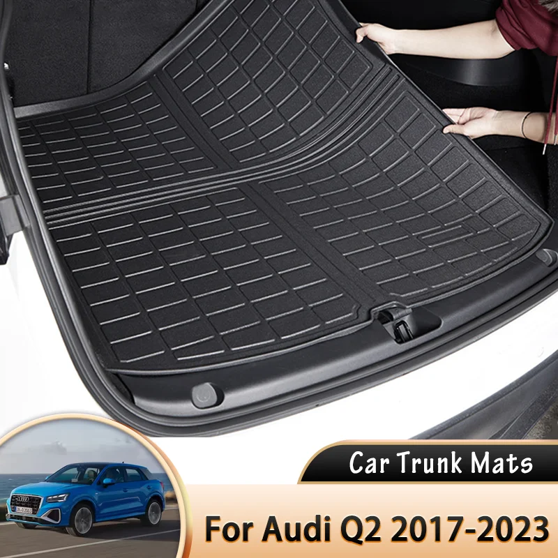 

for Audi Q2 2017~2023 2022 2021 TPE Car Rear Trunk Mat Waterproof Protective Liner Trunk Tray Floor Mats Accessories Car-styling