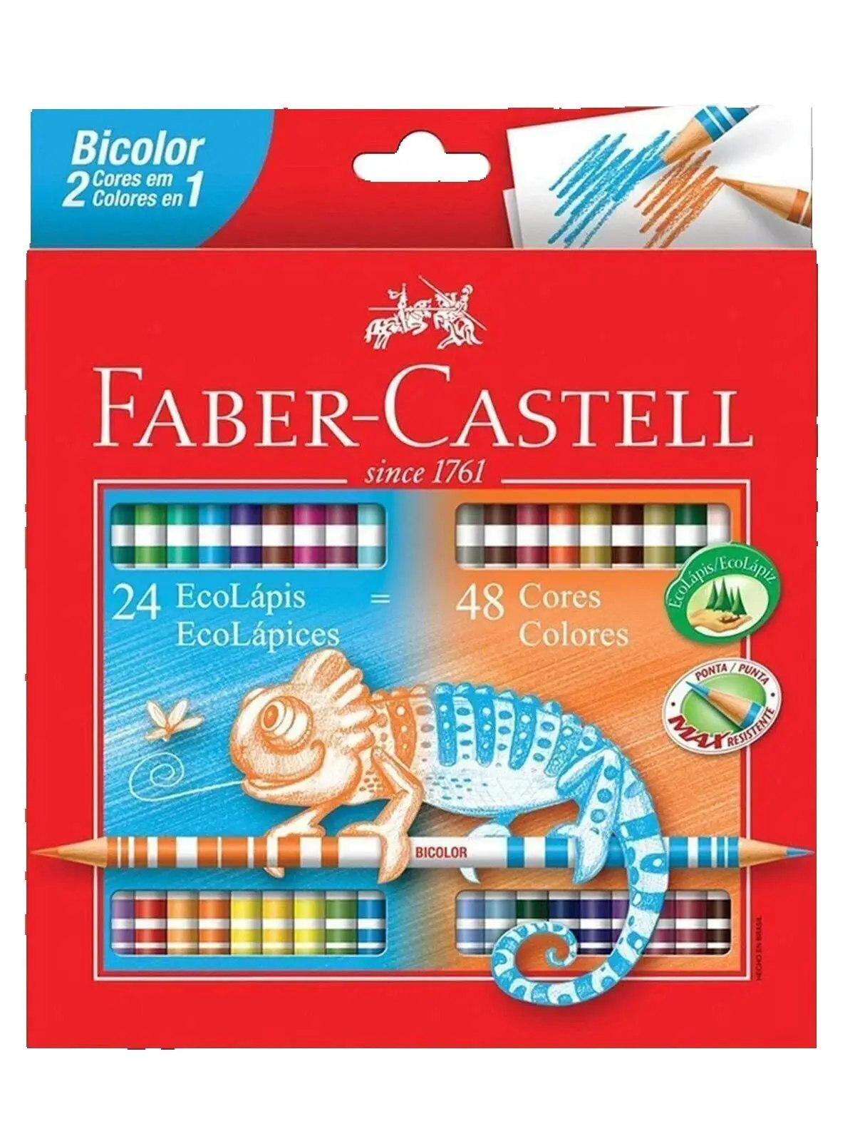 Faber Castell Bicolor Double-Ended Crayons 48 Colors 24 Pieces Kids Painting, Painting