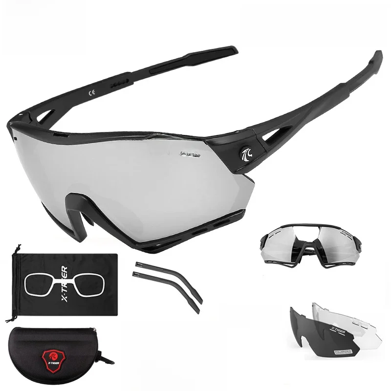 AliExpress X-TIGER New Cycling Glasses MTB Bike Protection Eyewear Running Fishing Sports Men Women 5 Lens Polarized Bicycle Sunglasses