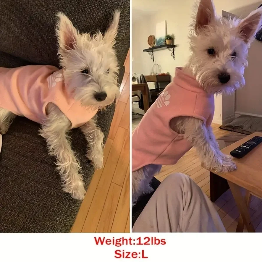 Gemütlicher Fleece-Hundepullover - Winterwärme für Kleine bis Mittelgroße Rassen, Pullover-Stil Haustierbekleidung, Kleine Hundeweste, Katzenveste – Detail 3