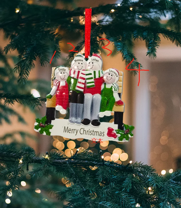 Personalized Family Christmas Ornament 2022 Custom  Family Name Ornaments Christmas Tree Xmas DIY Creative Decoration for Home