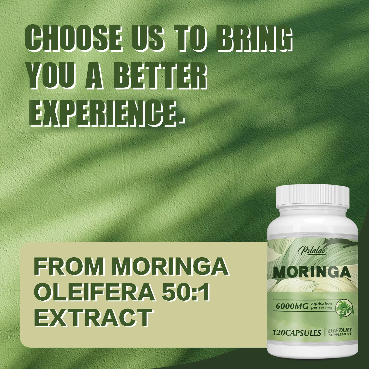 Moringa 6000mg-sistema inmunológico de apoyo, energía, metabolismo, antioxidantes-120 cápsulas