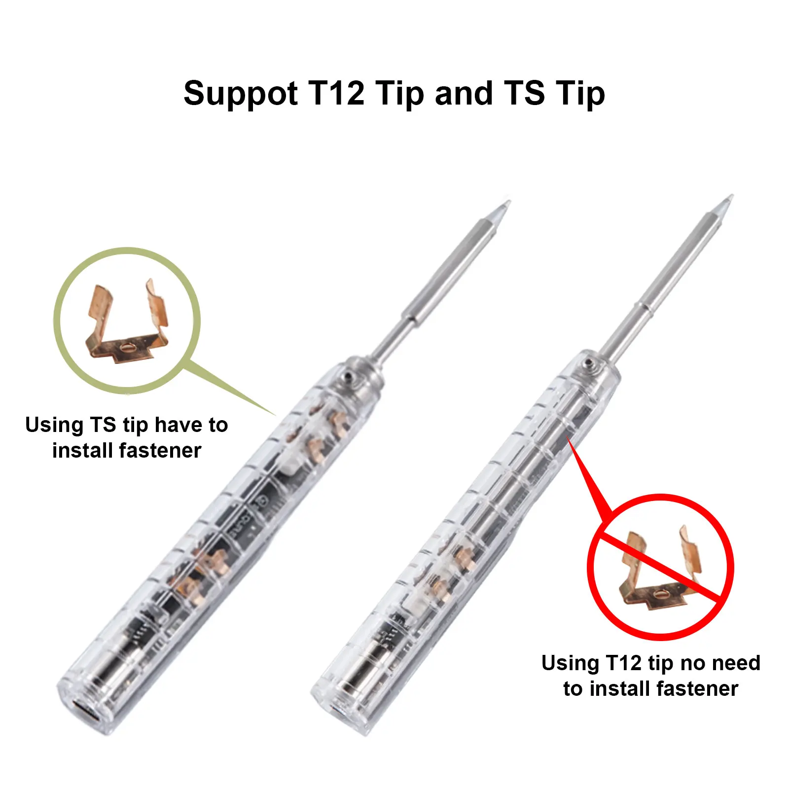 Sequre Si012 Bga Smd Led Soldeerbout Verstelbare Temp Voor T12/Ts Tips Ondersteunt Pd3.0/Qc2.0/Dc5525