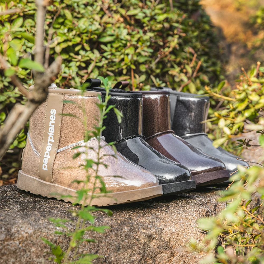 PaperPlain الأحذية الفراء المتوسطة للنساء ، الشتاء ، الباردة ، PP1563 #2