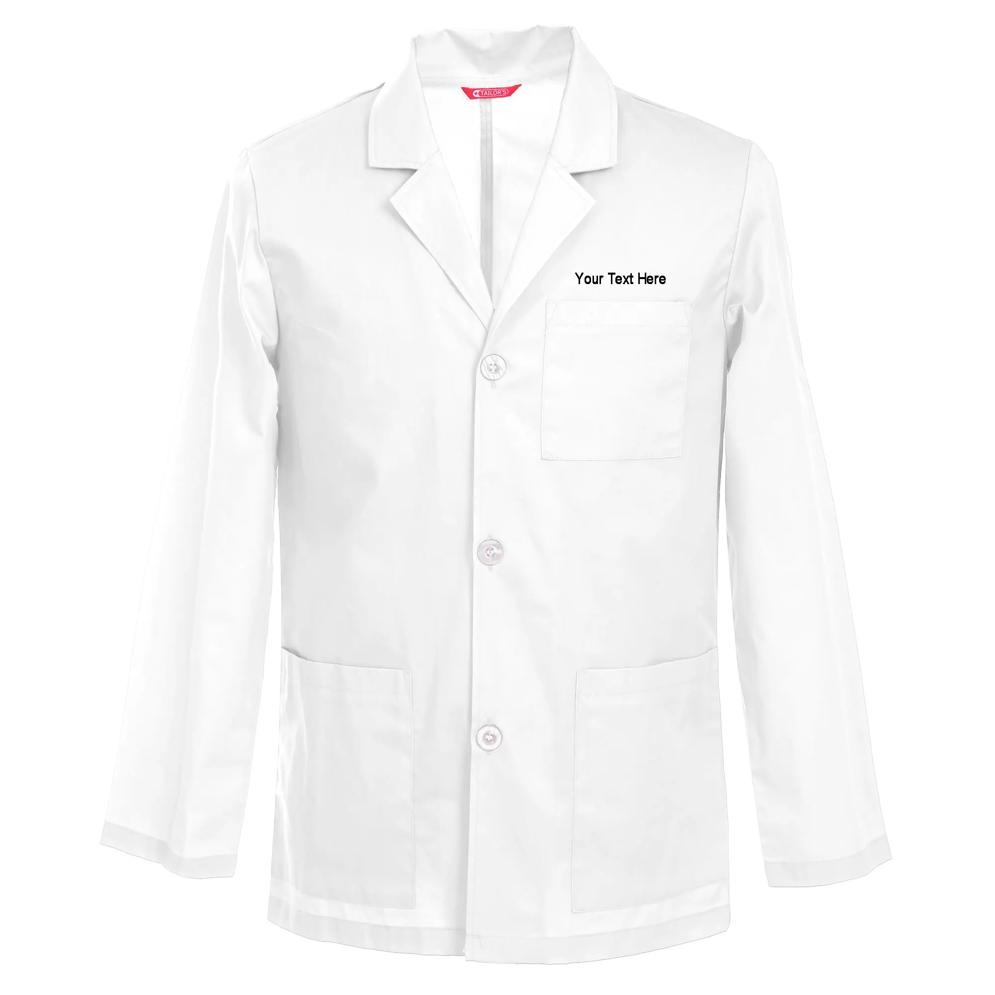 Men's Custom Personalized 31 Inch Consultation Lab Coat - Add Your Embroidered Text