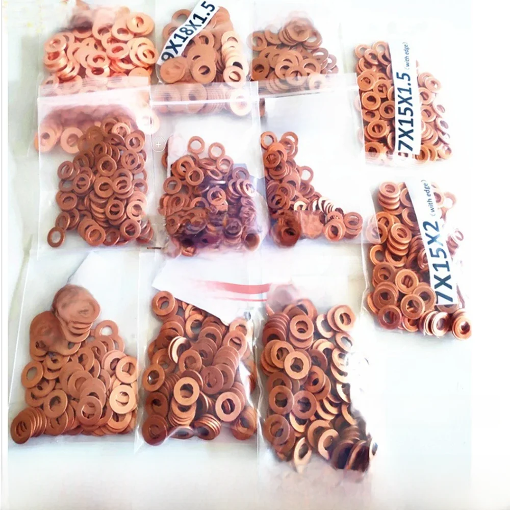 ORLTL 100PCS/lot Diesel Oil Fuel Injector Copper Washers F00VC17504 Auto Nozzle F00VC17503 F00VC17505 for BOSCH Delphi Denso — 2
