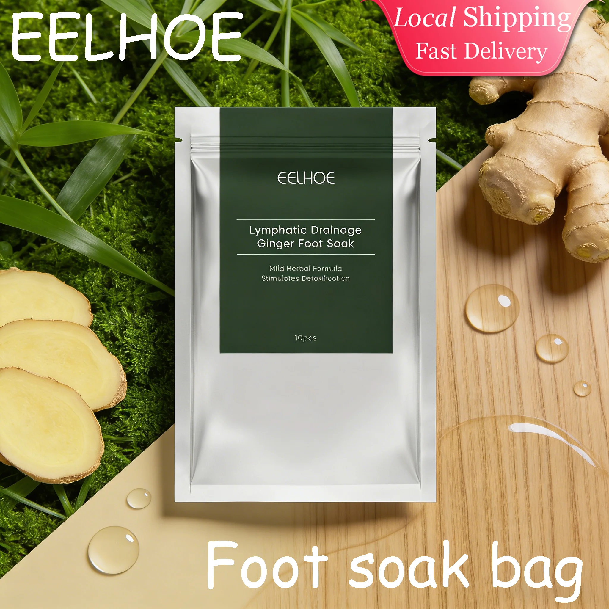 

Ginger Foot Soak Herbal Bag Detox Relief Fatigue Foot Bath Salt Reduce Muscle Soreness Relaxing Shaping Natural Foot Soak Beads