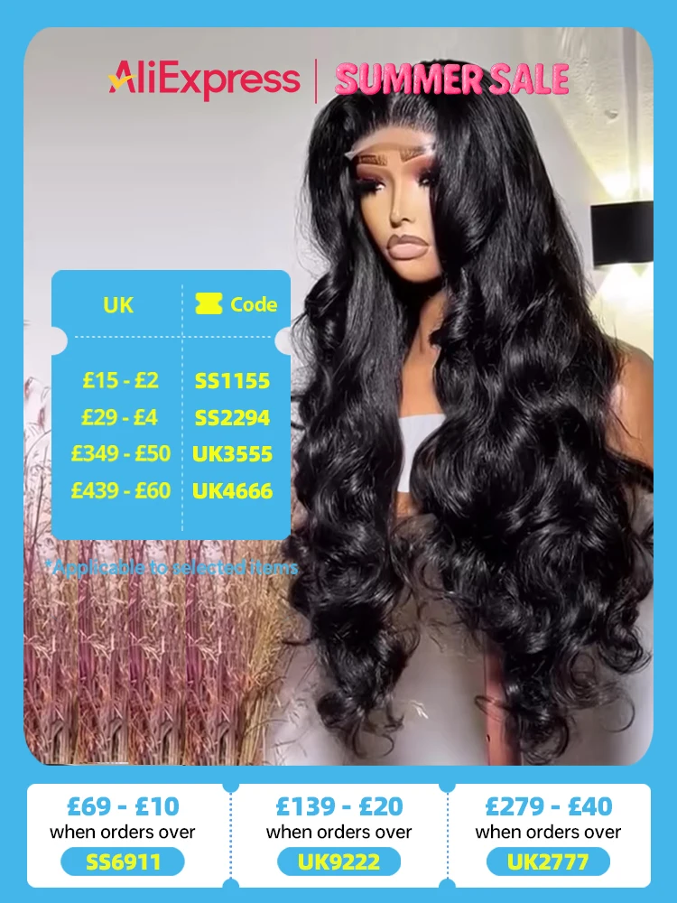 

30 40 Inch Bazilian Body Wave 13x6 Transparent Lace Frontal Wig Human Hair 5x5 Glueless Closure water wave 13x4 Lace Front Wigs