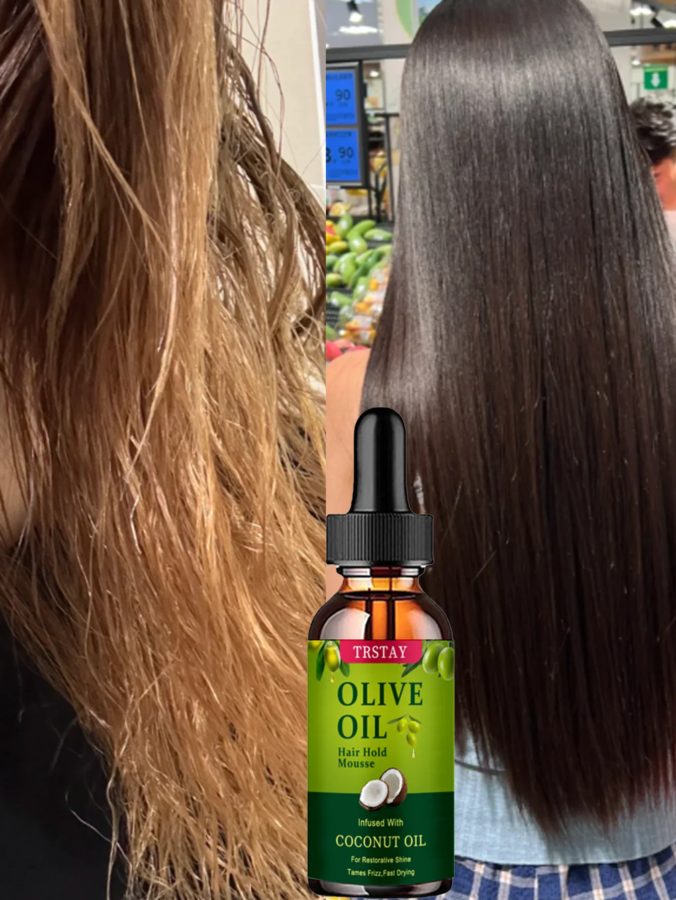 Moisturizing Curly Hair Treatment Oil with Deep Repair Essence Instantly Revitalizes Adds Luster and Re Glow for Silken Soft Hyd - Image 4