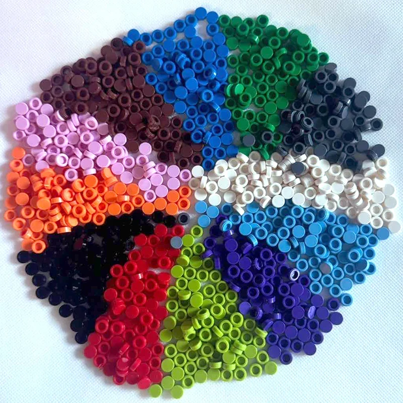 200 teile/los Fliesen 1x1 Runde Spezielle Ziegel Baustein Kleine Partikel Groß Ziegel Teile Diy Spielzeug