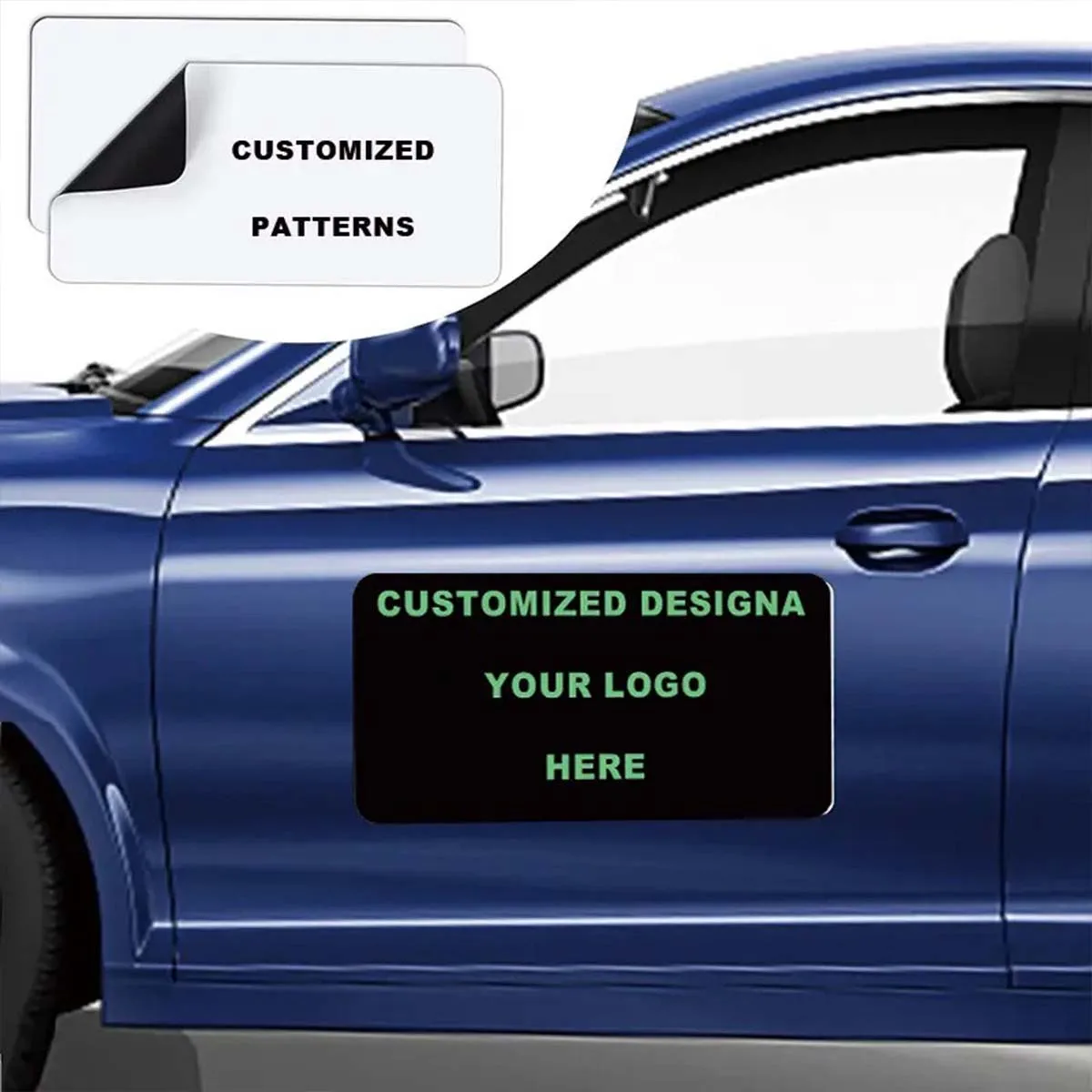 Custom Printed Logo Magnetic stickers and Car Magnets for Advertising, You Can Also Write Your Own Text