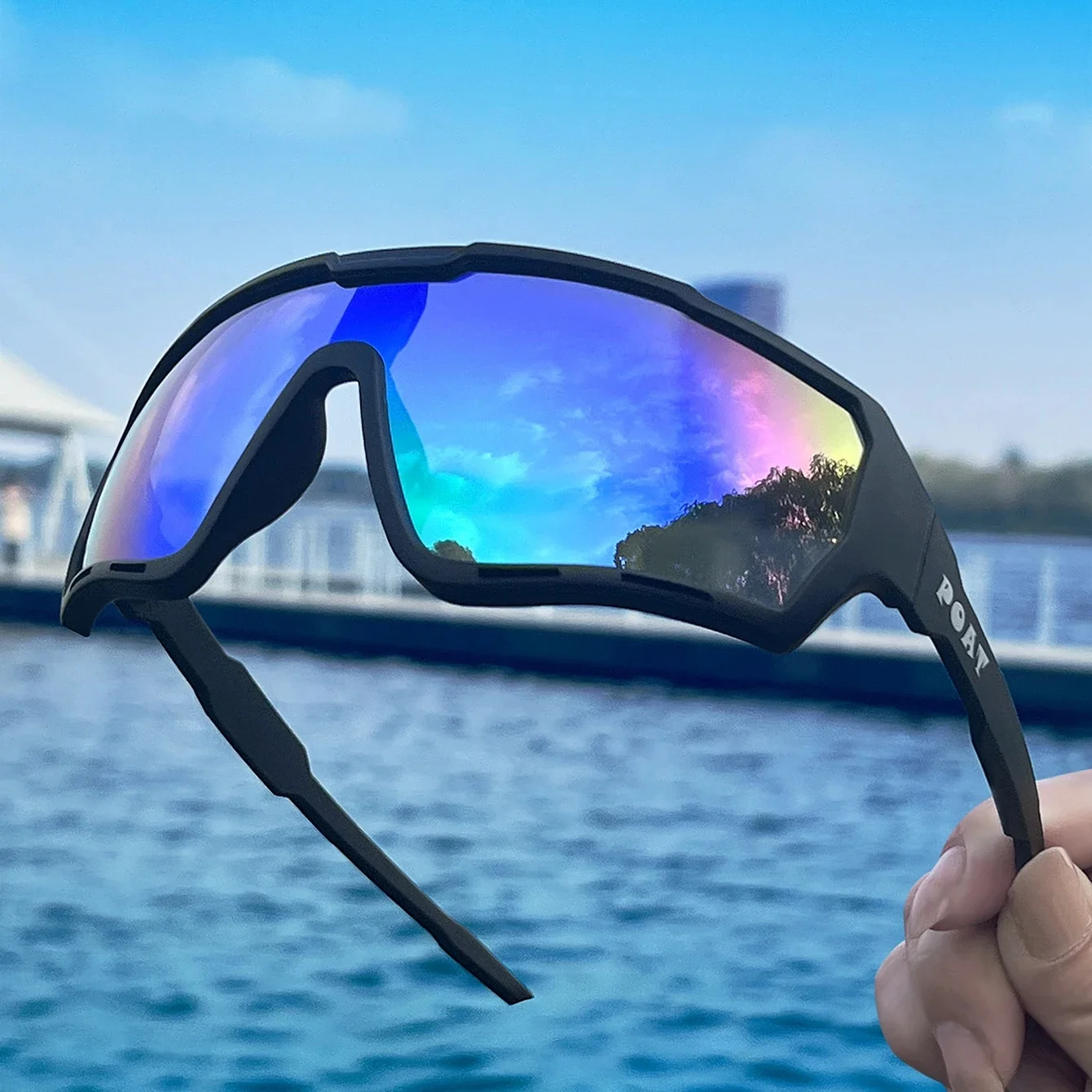 AliExpress NONE POAT Brand Motorcycle Sunglasses Men Women Outdoor Sports Road Cycling Windproof Luxury BigFrameEyewearTravel Driving Goggles