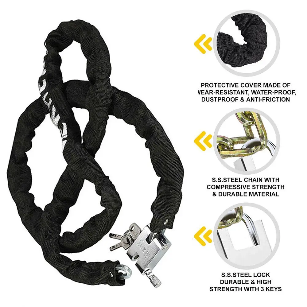 80 سنتيمتر دراجة نارية معدنية دراجة نارية دراجة الثقيلة سلسلة قفل قفل دورة الدراجة #2