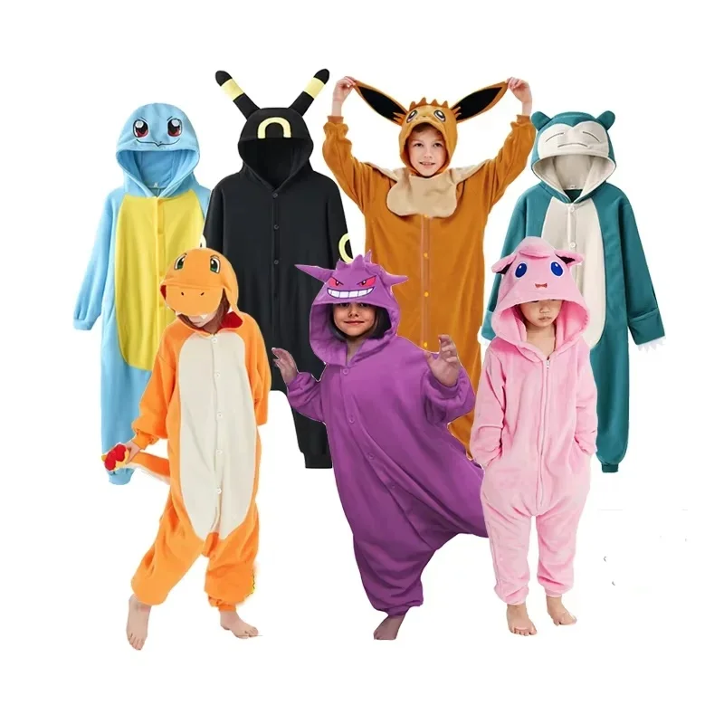 Cartoon Kigurumi Dragon Onesie Boys Halloween Festival Party Cosplay Costume Kids Pajama Children Charizard One Piece Outfit — 2