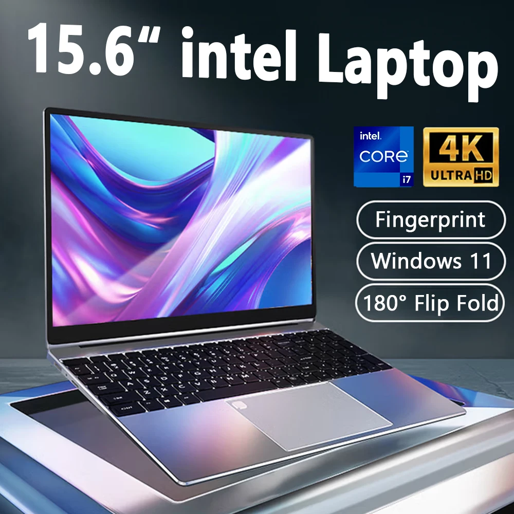 Computadora portátil ultrafina de 15,6 pulgadas Intel Core 8500Y 16GB RAM 1TB SSD Notebook 1920*1080 pantalla HD ordenador de estudio de oficina PC Windows 11 Pro
