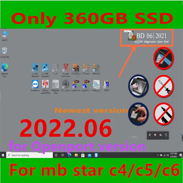 

2022.06 Newest xentry Full software for MB STAR C4 /C5 c6 SSD HDD For Most laptop as D630/ CF19/ CF30/ X200/ T420 free acivate