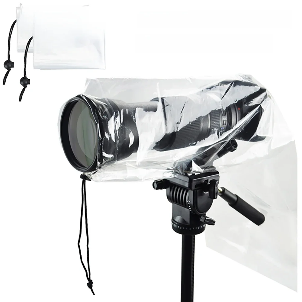 JJC 2 sztuk aparat osłona przeciwdeszczowa dla DSLR z obiektywu do 18 "(45cm) Canon Nikon Tamron Sigma kamera płaszcz przeciwdeszczowy akcesoria ochronne — zdjęcie 2
