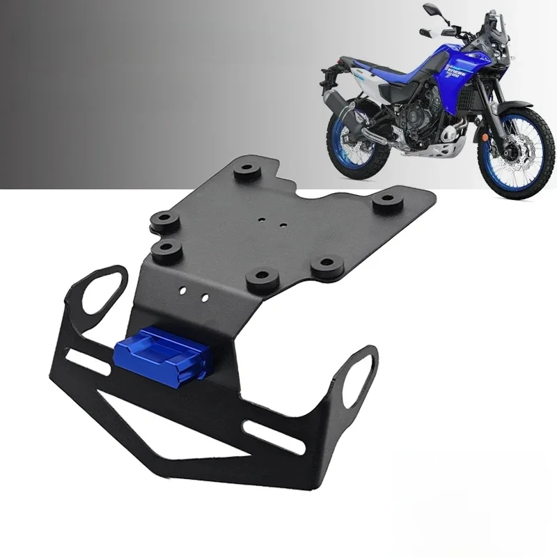 Support de plaque d'immatriculation de moto pour Yamaha Tenere 700 XTZ 700 T700 T7 2019 – 2024, garde-boue arrière bien rangé avec lumière LED