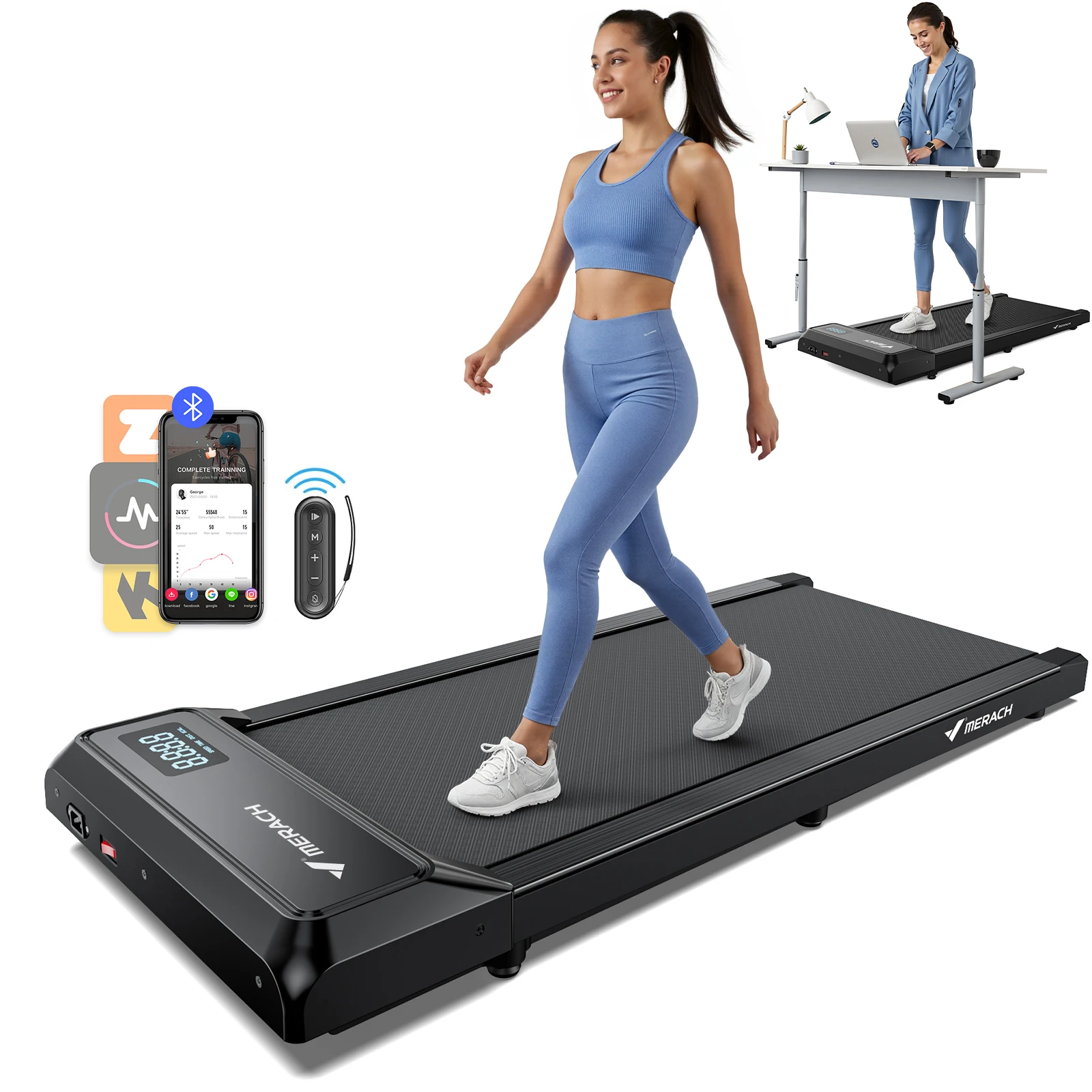 Desk Setup Ergonomic - MERACH Mini Tapis Roulant da Scrivania