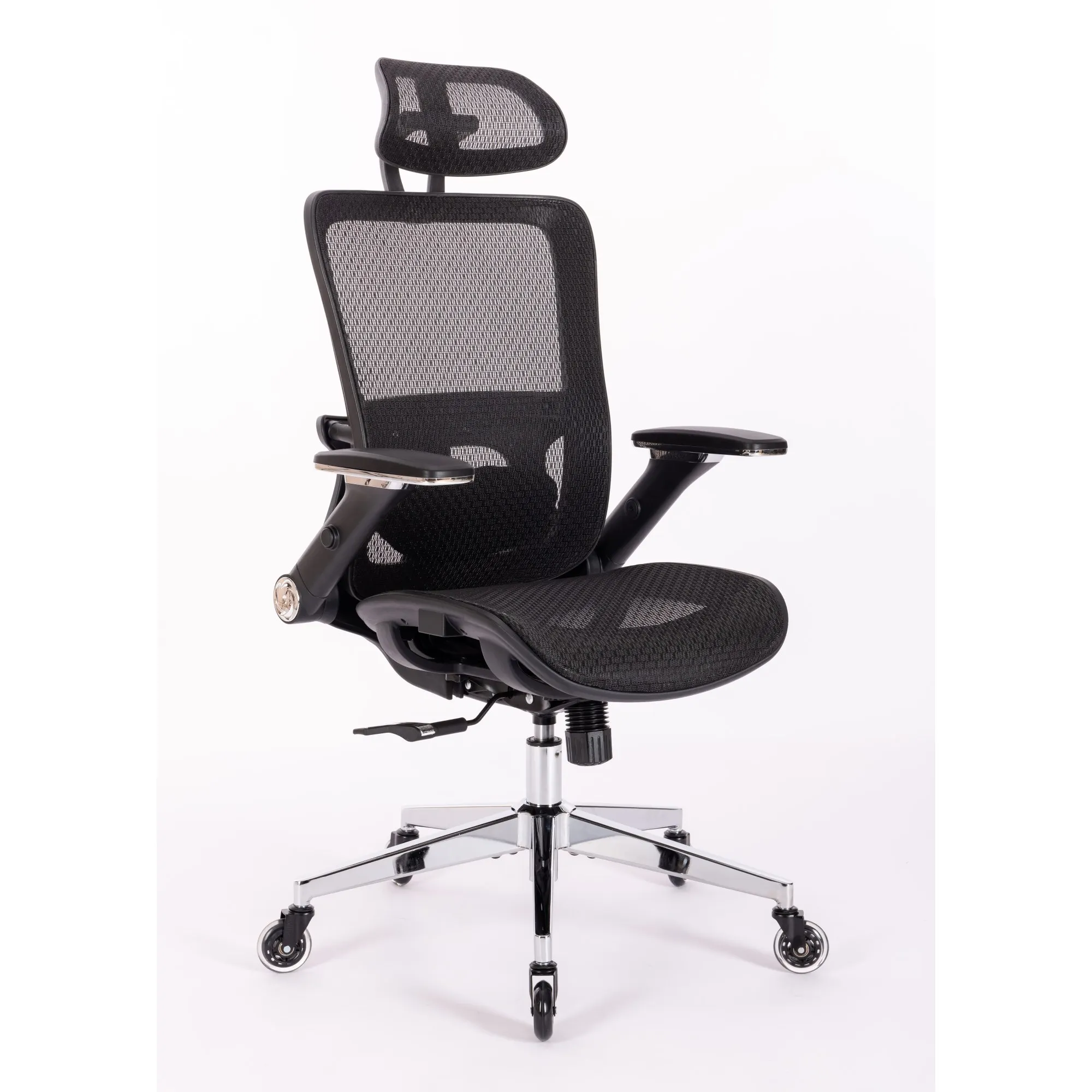 Ergonomic Mesh Office Chair Rolling Home Desk Chair W/4D Adjustable Flip Armrests&Adjustable Lumbar Supporport&Blade Wheels