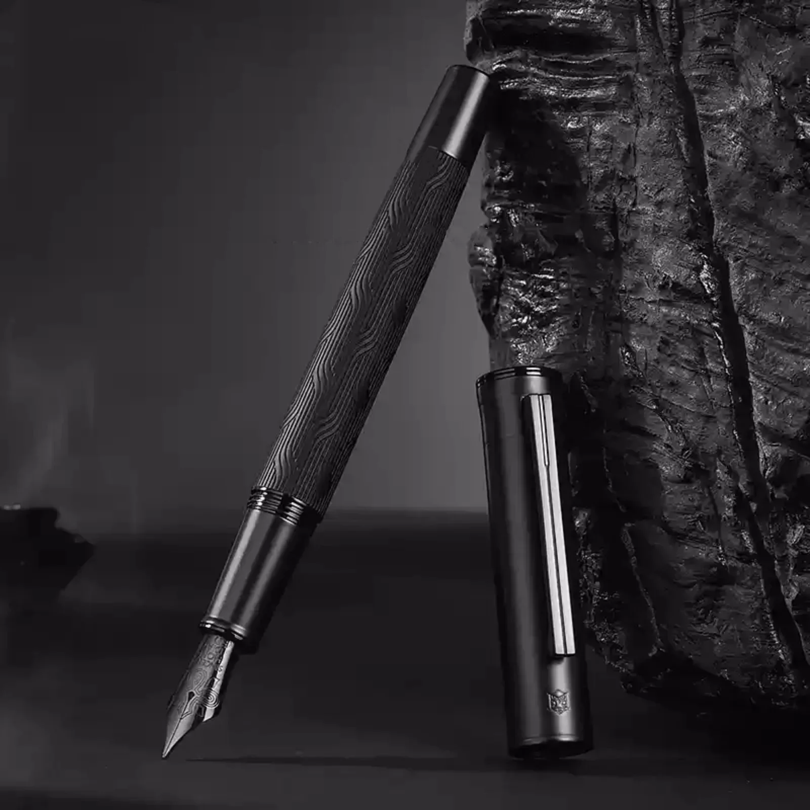 Nowy Hongdian 1860 Max Forest metalowe pióro wieczne niebieska stalówka EF/F stalówka piękna tekstura drzewa doskonałe pisanie biznesowy długopis biurowy — zdjęcie produktu 7