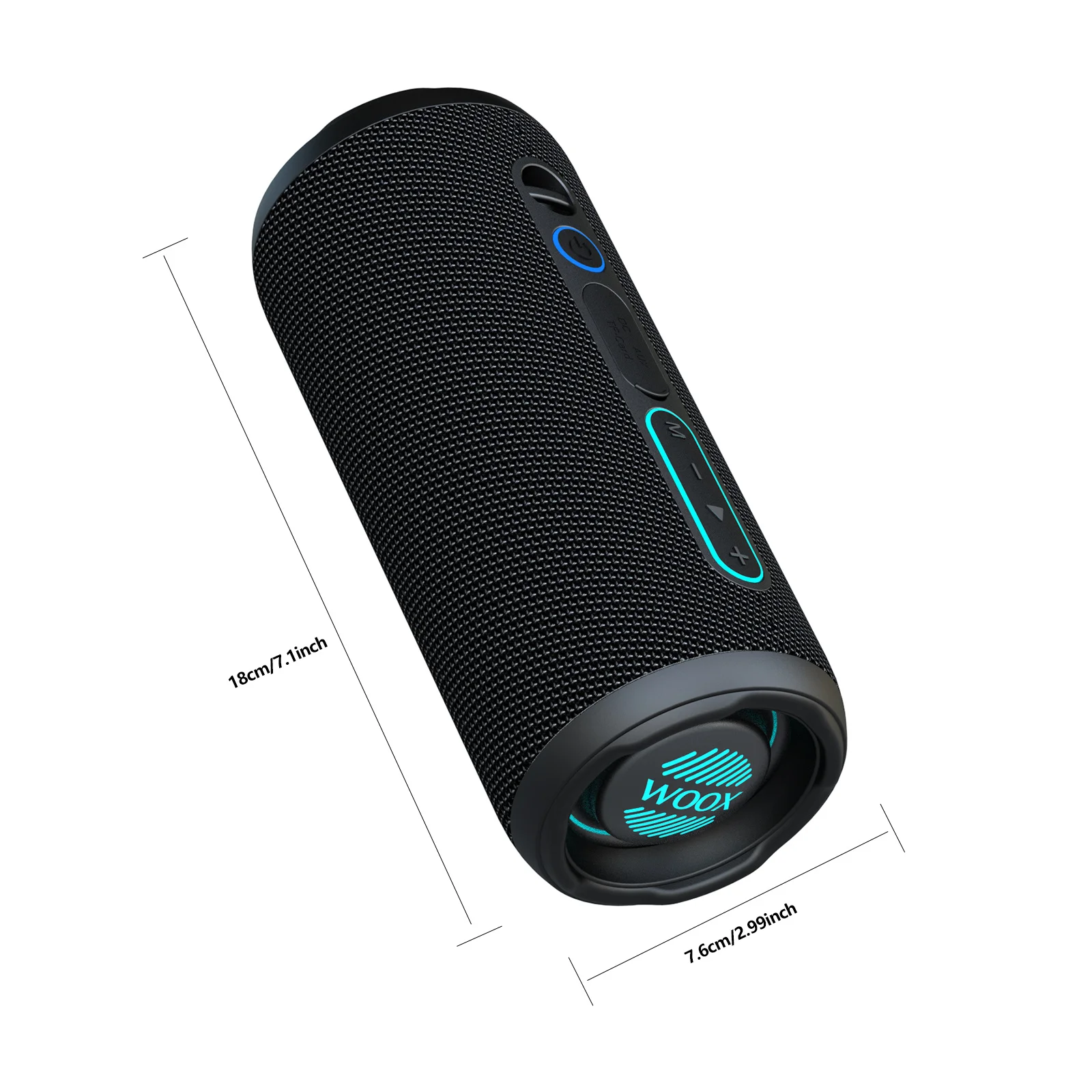 Altavoz Bluetooth portátil: Sonido potente y portátil, graves mejorados, conexión para dos dispositivos, altavoz inalámbrico verdadero