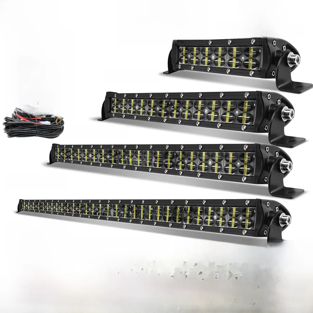 Co Licht 8 "-52" Dubbele Rij Led Licht Bar Spot Led Werk Licht 6d Led Bar 4X4 Truck Atv Auto Dak Offroad Rijlicht 12V 24V - afbeelding 2