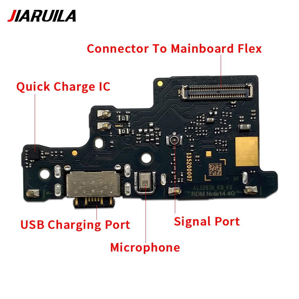 10Pcs For Xiaomi Redmi Note 14 Pro 4G 5G / For Redmi Note 14 Pro Plus USB Charging Dock Connector Port Board Flex Cable