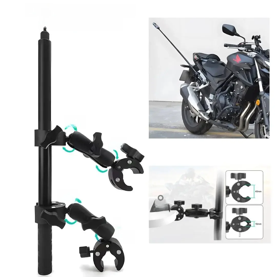 AliExpress HONGDAK Bicycle Motorcycle Panoramic Selfie Stick For Insta360 One X2 X3 X4 GoPro 12 11 10 DJI Monopod Mount Handlebar Bracket Accessory
