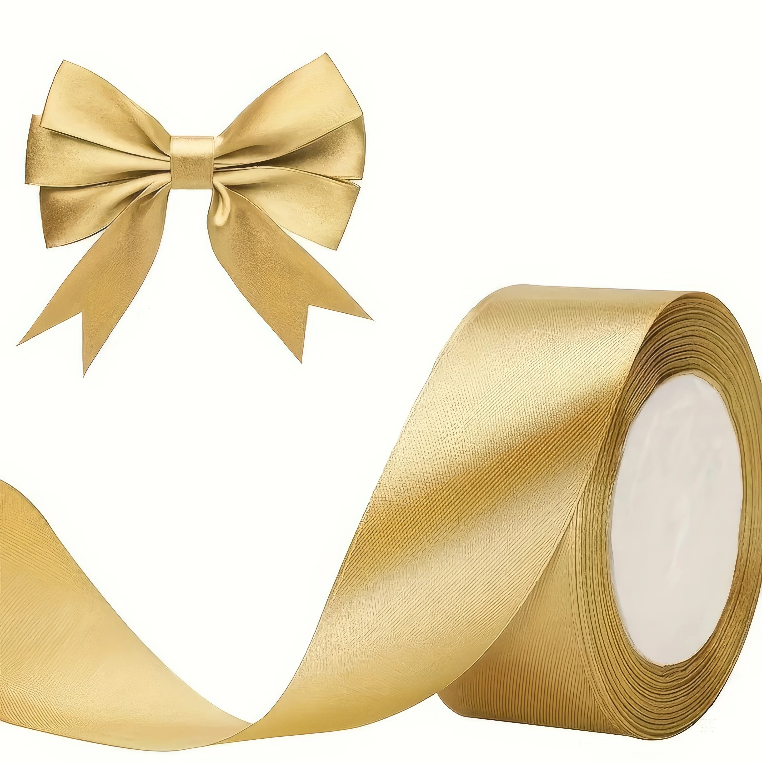 Smooth & Silky Gold Satin Ribbon (Single Roll) - Essential for Beautiful Gift Wrapping, Party Decorations, and DIY Projects