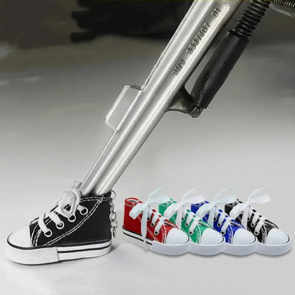 AliExpress NONE 1pc Funny Motorcycle Bicycle Shoe Shape Foot Support Side Tripod Cover Motor Electric Vehicle Bike Kickstand Mini Canvas Shoes