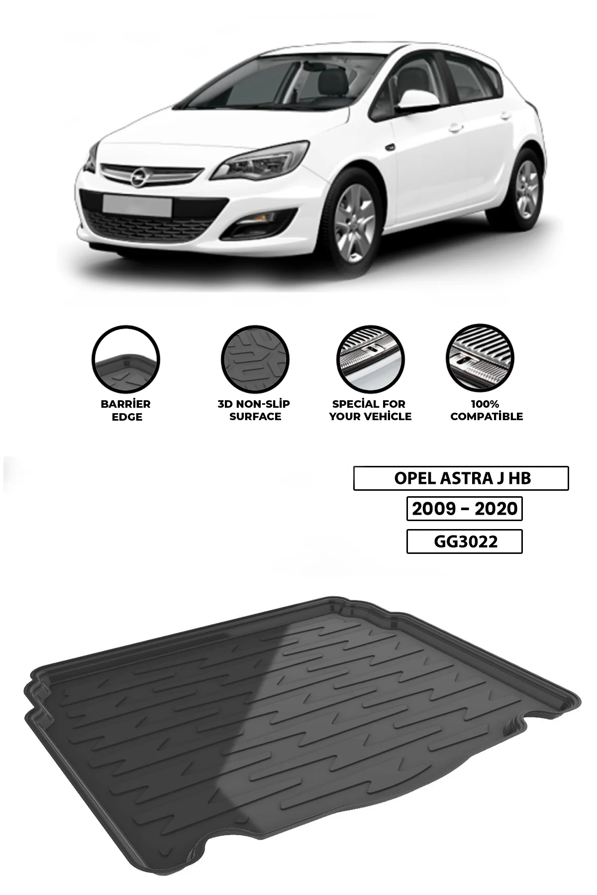 

For -OPEL-ASTRA-J-HB 2009-2020 luggage compartment Diffuser Extension Rear Bumper Attachment Luggage compartment