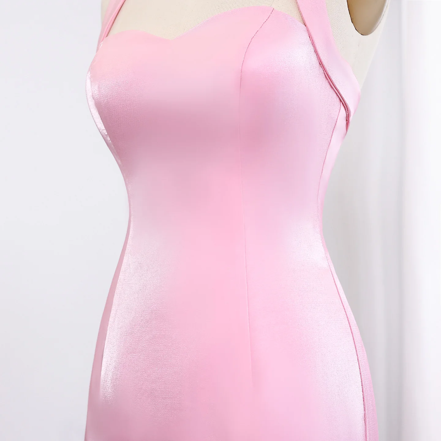 Sharon disse rosa halter sereia dubai vestido de noite com querida vermelha para mulher festa de casamento vestido de baile sf109 personalizado