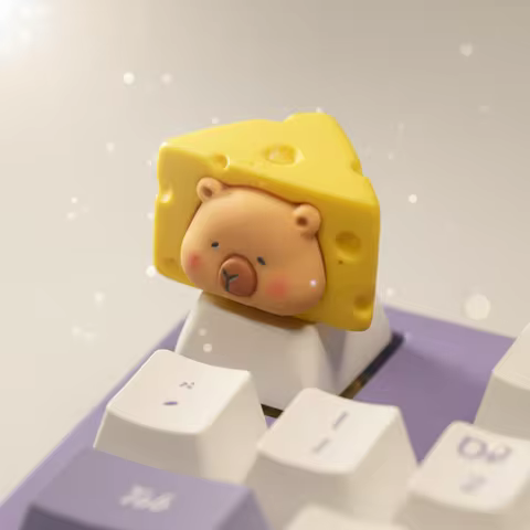 Cute Bread Bear Keycaps XDA Profile ABS Custom Mechanical Keyboard Keycap Kawaii Toast Bear DIY Desk Decor Gift for Gamer