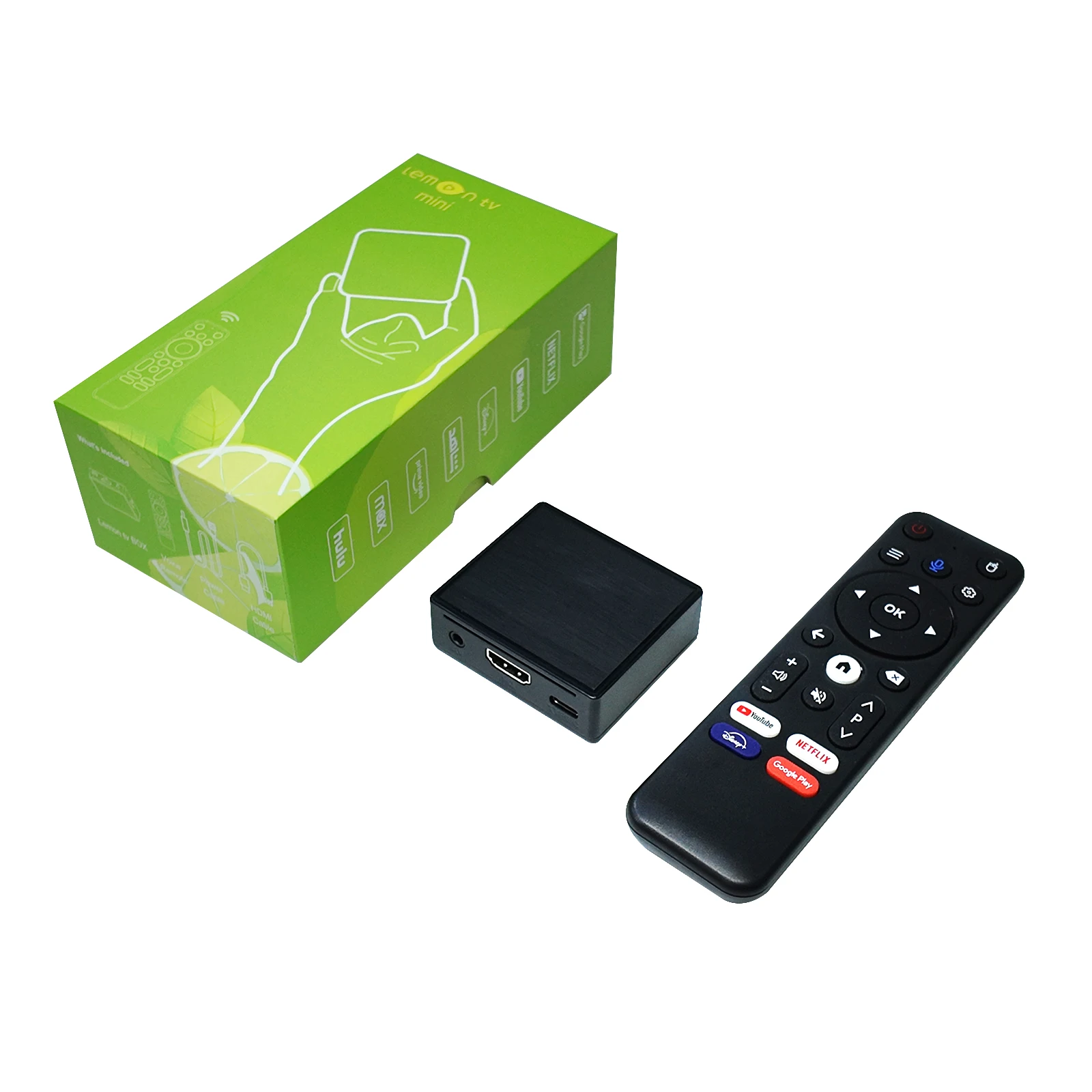 BOXPUT 안드로이드 12 레몬 TV 미니 스마트 TV 박스, 올위너 H618 쿼드 코어, 2.4G, 5G, 와이파이 6, BT5.4, 리모컨, 4K 셋톱 박스, 2G, 16G