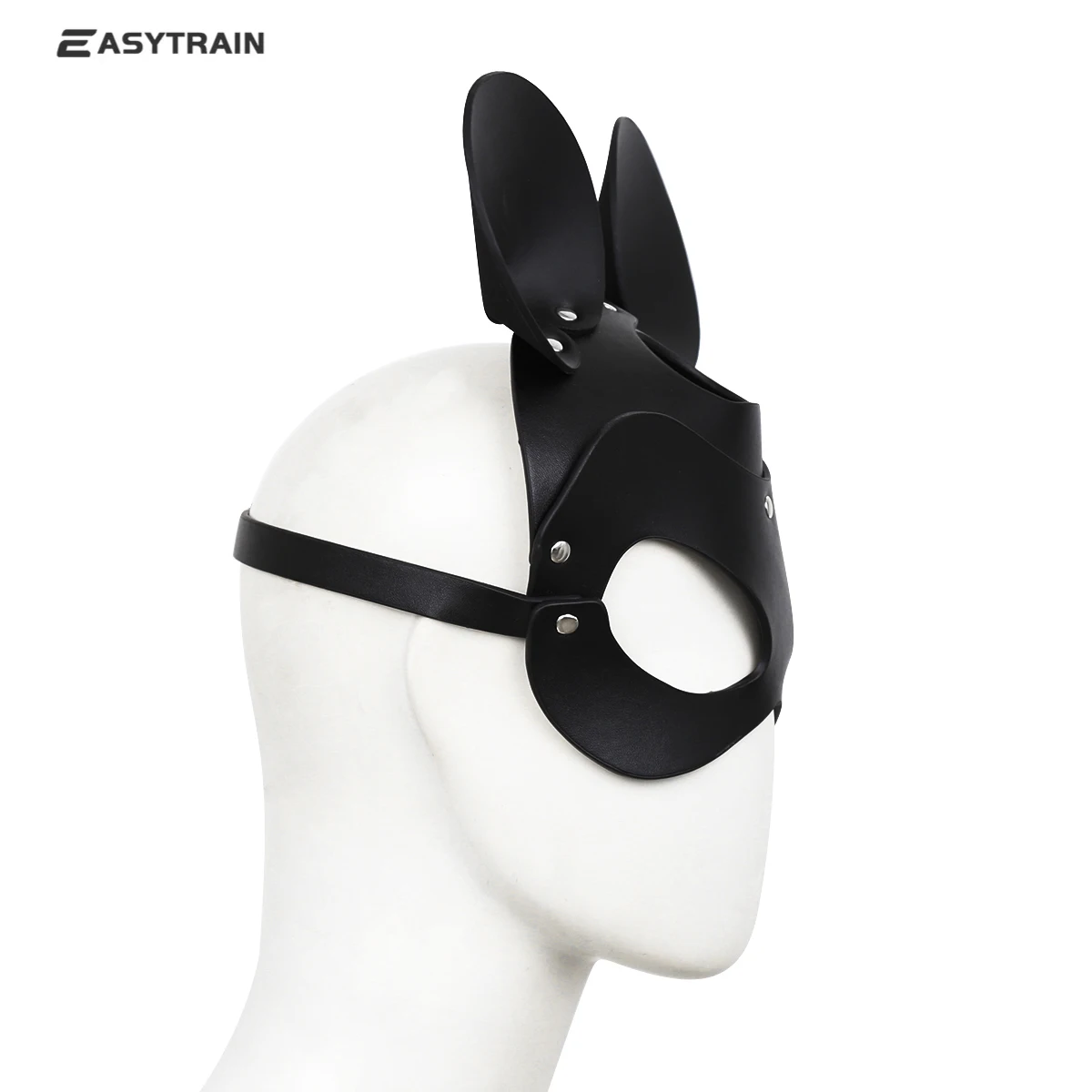 EASYTRAIN Cat Woman/Rabbit/Mouse Handwork Mask for Cosplay Costume and Rivets Cat Women Masquerade Mask