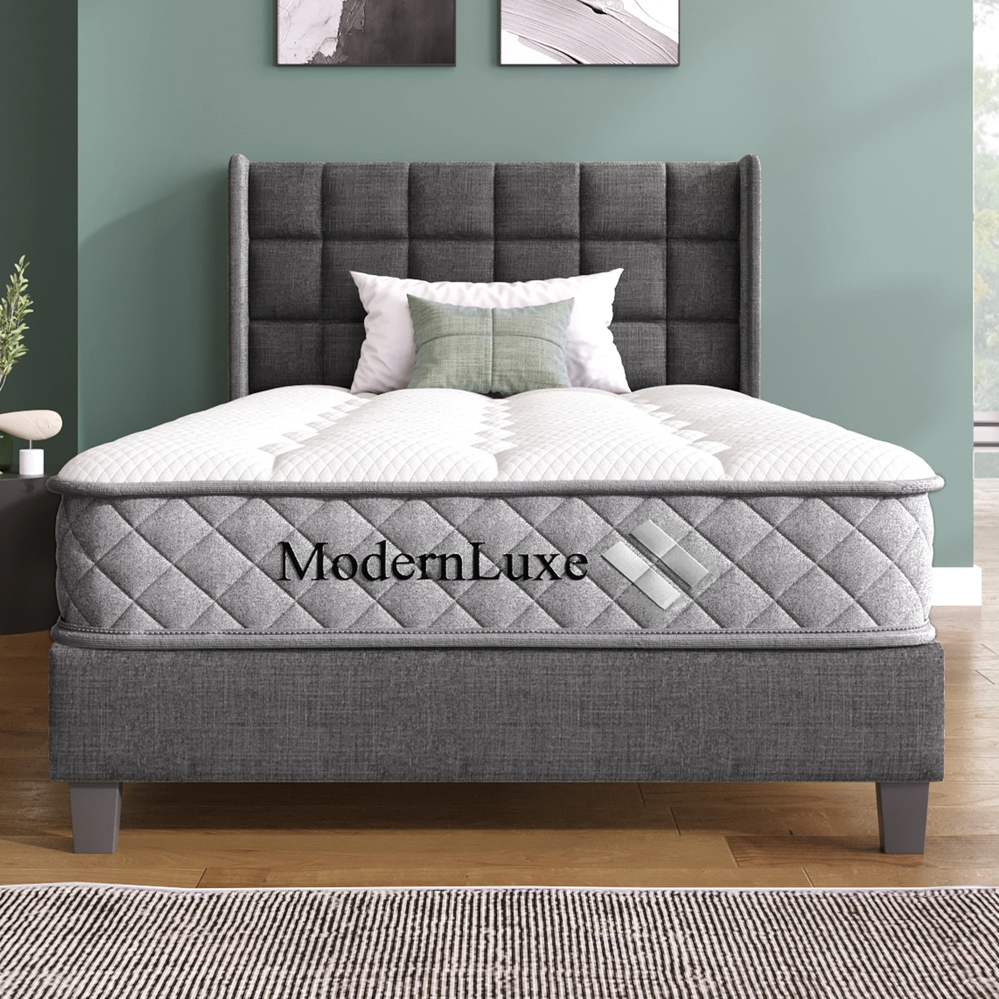 Orthopädische 7-Zonen Taschenfederkernmatratze 90 x 200 cm, H3 mittelfest, 20 cm hoch, Kaltschaum, atmungsaktiv, OEKO-TEX zertifiziert, Rollmatratze für Seiten-, Rücken- & Bauchschläfer