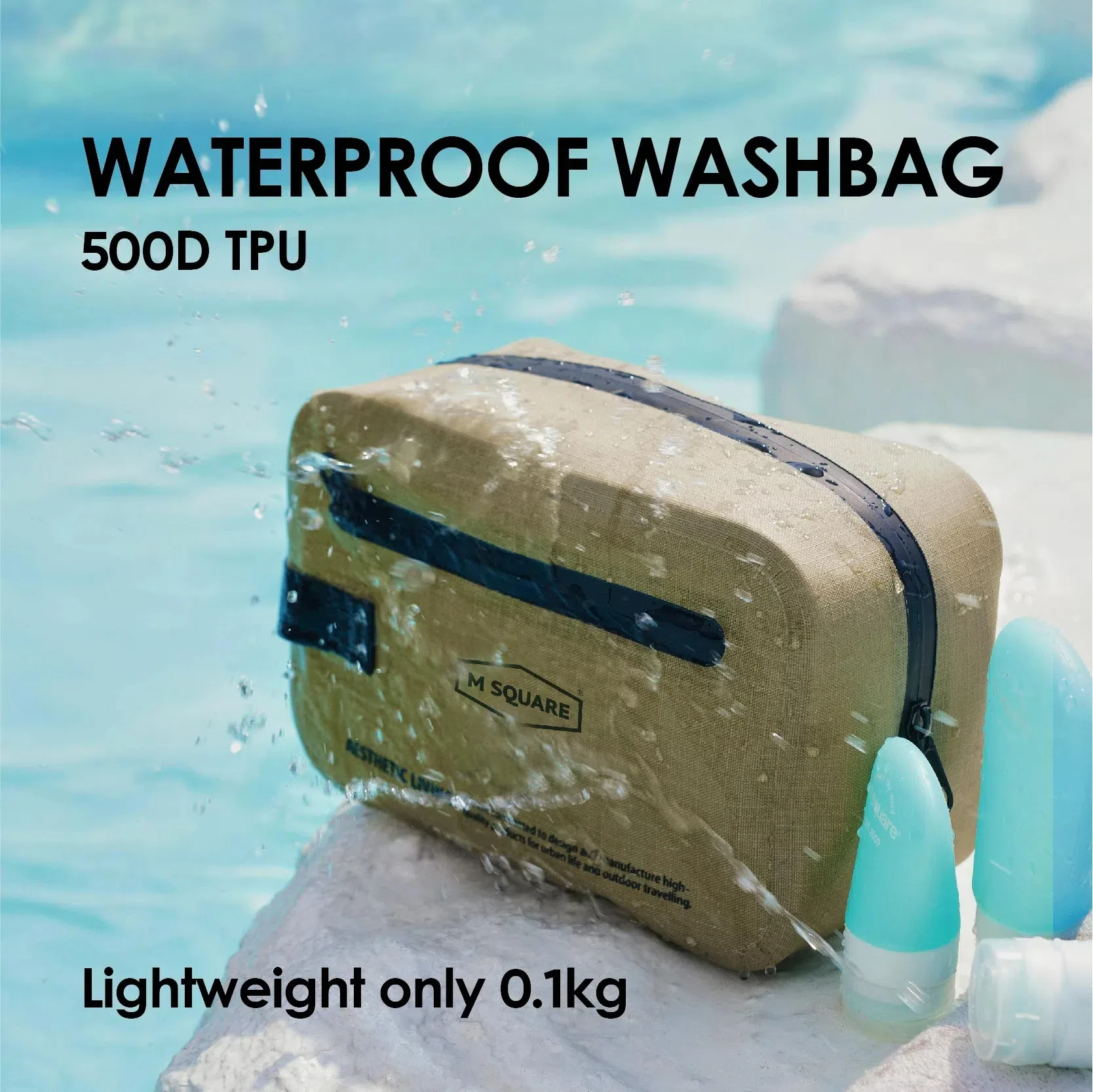 

Waterproof Toiletry Bag with Wet/Dry Separation for Swimming, Gym, Camping, Fishing, Travel & Makeup Ultimate Travel Essentials