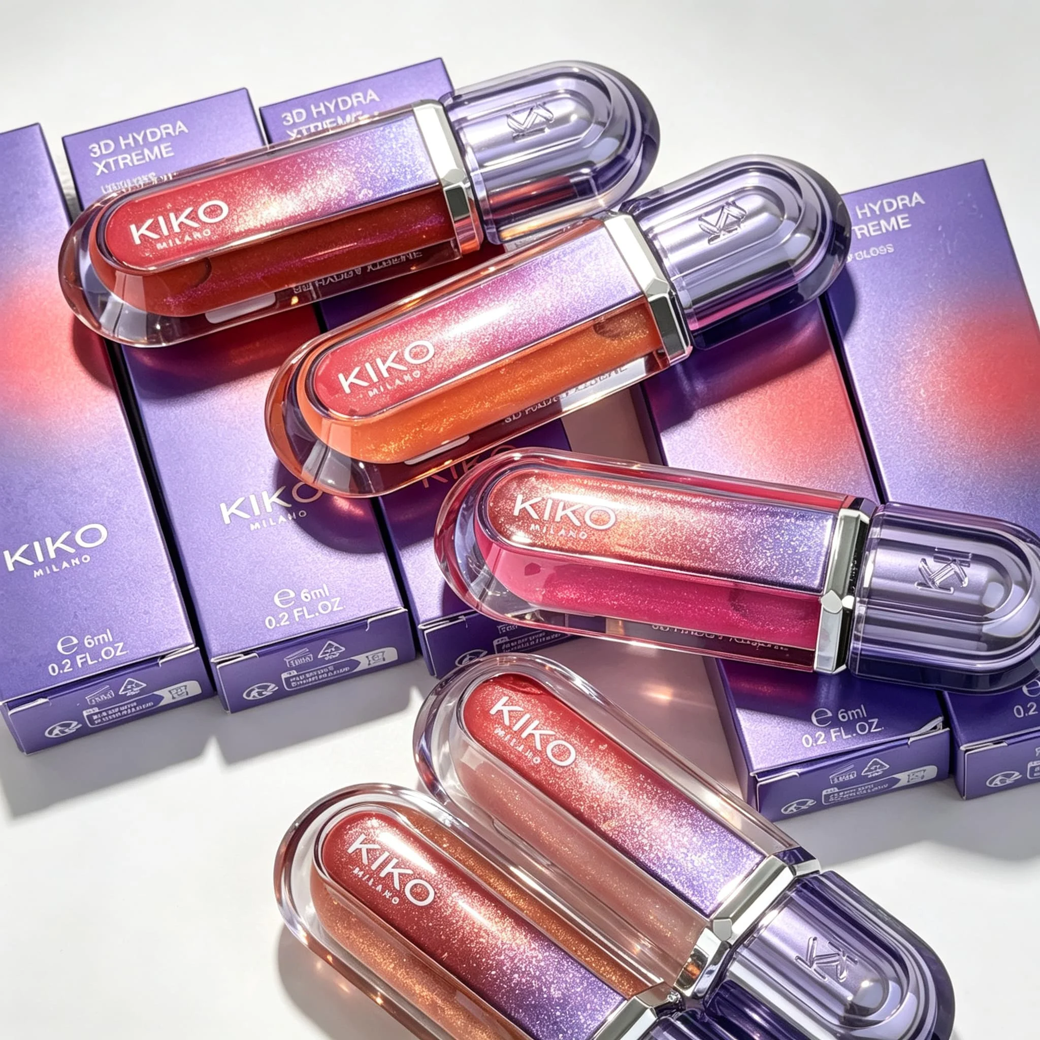 KIKO 3D Hydra Xtreme Lip Gloss Limited Edition & 3D Hydra Lipgloss 6ml Moisturising Lip Balm Lip Combo Hot Brand Makeup Products