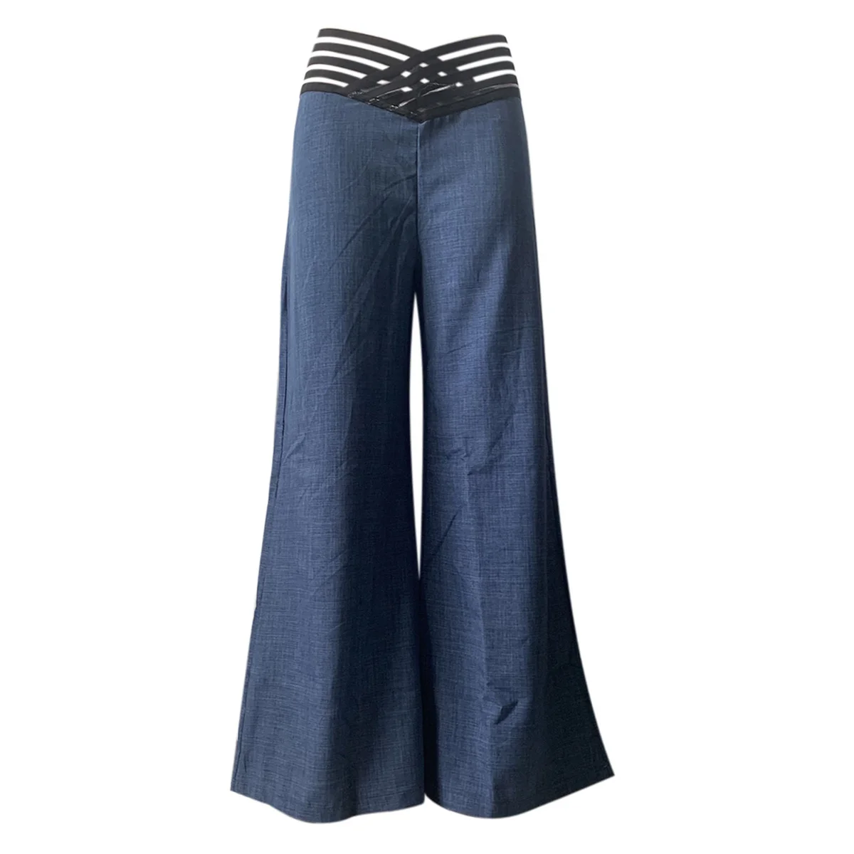 High Waist Solid Color Wide Leg Pants Summer Chic Loose Elegant Metal Flared Pant Office Ladies Straight Holiday Women Trousers 6 High Waist Solid Color Wide Leg Pants Summer Chic Loose Elegant Metal Flared Pant Office Ladies Straight Holiday Women Trousers 6
