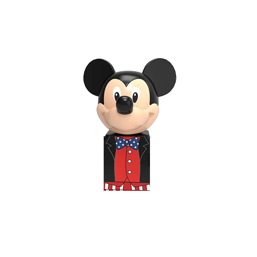 Movies Mickey Minnie Mouse Building Block Anime Bricks Mini Action Toy Figures Assemble Blocks for Kids Gifts