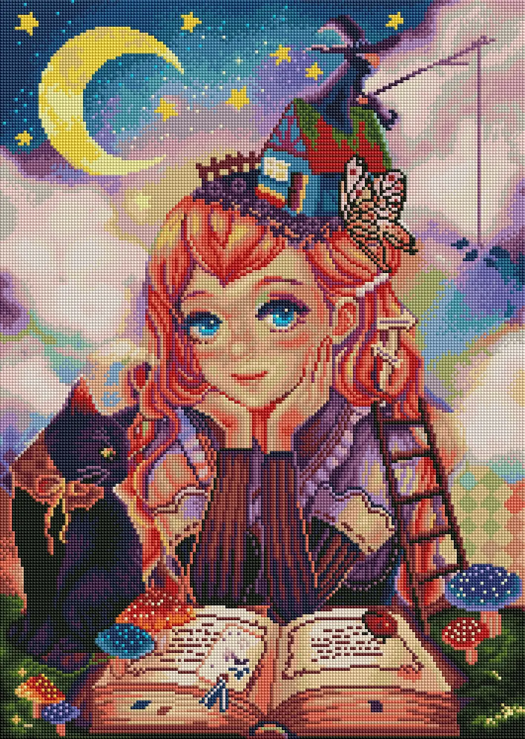 crazyprettydp diamond painting prime LSPHX 006 Witch Cute  Decor Diy handmade crazy pretty